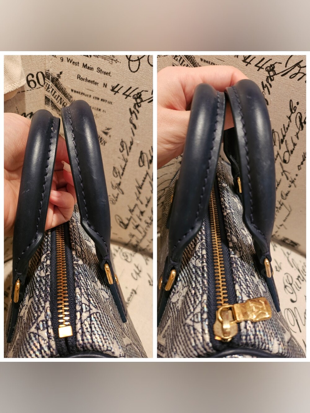 LOUIS VUITTON Speedy 20 Monoglam Bandouliere Jacquard Blue bag - Picture 16 of 16